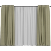 Curtains with tulle