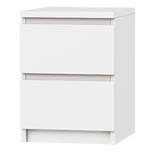 MALM MALM Chest of 2 drawers, white40x55 cm