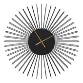 Wall Clock 80x80cm Matte Black Wire Clock