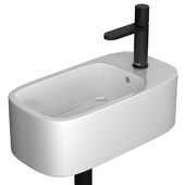 Crosswater Popolo Cloakroom sink & Antoniolupi Indigo mixer