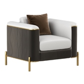 Modern Nappa Leather Upholstered Sofa