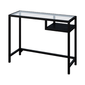 Desk VITTSJÖ VITTSJÖ Desk for laptop, black-brown/glass 100x36 cm