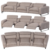 Curved cinema chair Lory Theater by Braccisofas