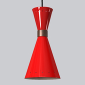 Mid Century Mercury Red Pendant Light