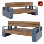 Bench double "Coastal" MCD