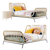 Rattan bed Crate&Barrel