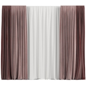 Curtains with tulle