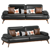 Aria Bed and Wooden Leg Sofa Set