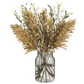 Bouquet of pampas and olives