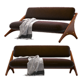 Angolo Espresso Velvet Sofa