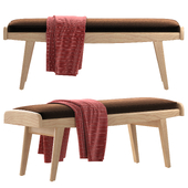 chord faux mohair bench