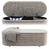 RIALTO IVORY STORAGE BENCH