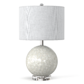 Table lamp Zuri Capiz Seashell Sphere