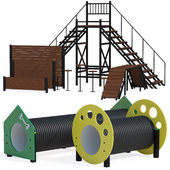 Dog playground equipment set 1