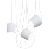 Chandelier Pendant lamp Flos Aim 3 White by Ronan & Erwan Bouroullec