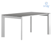 Dining table Atta 160 (220) x90 gray ceramic folding