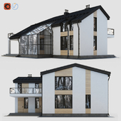 Modern cottage with winter garden