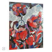 (OM) Wall panel "Poppies"