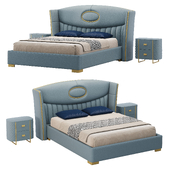 Contemporary Stylish Leather Bed
