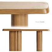 Winslow Oak Wood Console Table by Jake Arnold