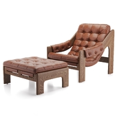 Halston Chair with Ottoman