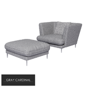 Armchair and pouffe Gelman OM