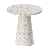 Decorative terrazzo side table