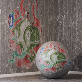 Graffiti 01 - Seamless 4K Texture (in 5 color)