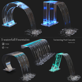 Waterfall Fountains Swimming Pool Cascade