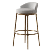 RH THADDEUS FABRIC SWIVEL BARSTOOL