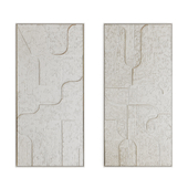 Set of 4 vintage panels glustin