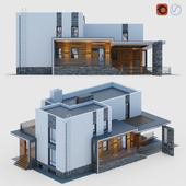 Cottage on three levels with a garage in the basement