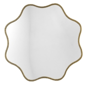 Wavy Brass Mirror by Aztec House