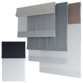 Roman Curtains 195 | Dual Roman Shades | day and night
