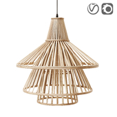 Natural bamboo hanging lampshade Madam Stoltz