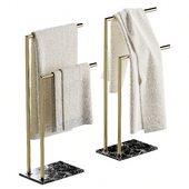 Towel holder on marble