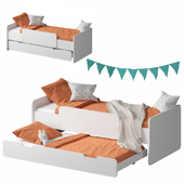 Pull-out childrens bed