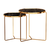 Coffee table Article: 00-4125041 coffee tables with metal legs 2 pcs black 02254 coffee table