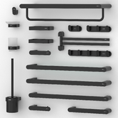 Collection of bathroom accessories Artwelle Schwarz