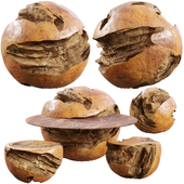 Teak Ball Table Set