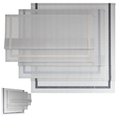 Roman Curtains 199 | Sheer Fabric | Roman Shades with Ribbon