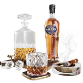 Whiskey and cigar