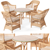 Charlot Exterior Chair and Victoria Cafe Table