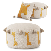 Pouf Savannah Yellow Benuta