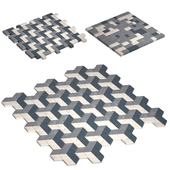 Vibropressed paving slabs