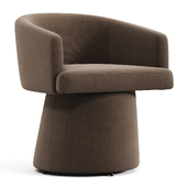 Kristen Upcycled Chenille Rolling Desk Chair