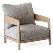 Armchair La Redoute Magalena in natural ash and black