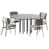 bonaldo mille round table with bonaldo noor chair
