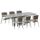 bonaldo mille longe table with bonaldo noor chair