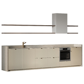 Straight kitchen in light colors